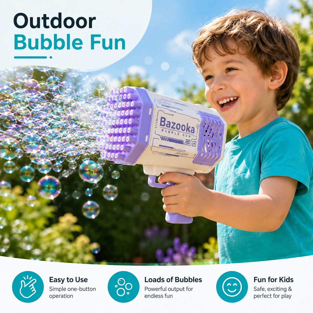 Bazooka Bubble Gun – 69 Holes 💥