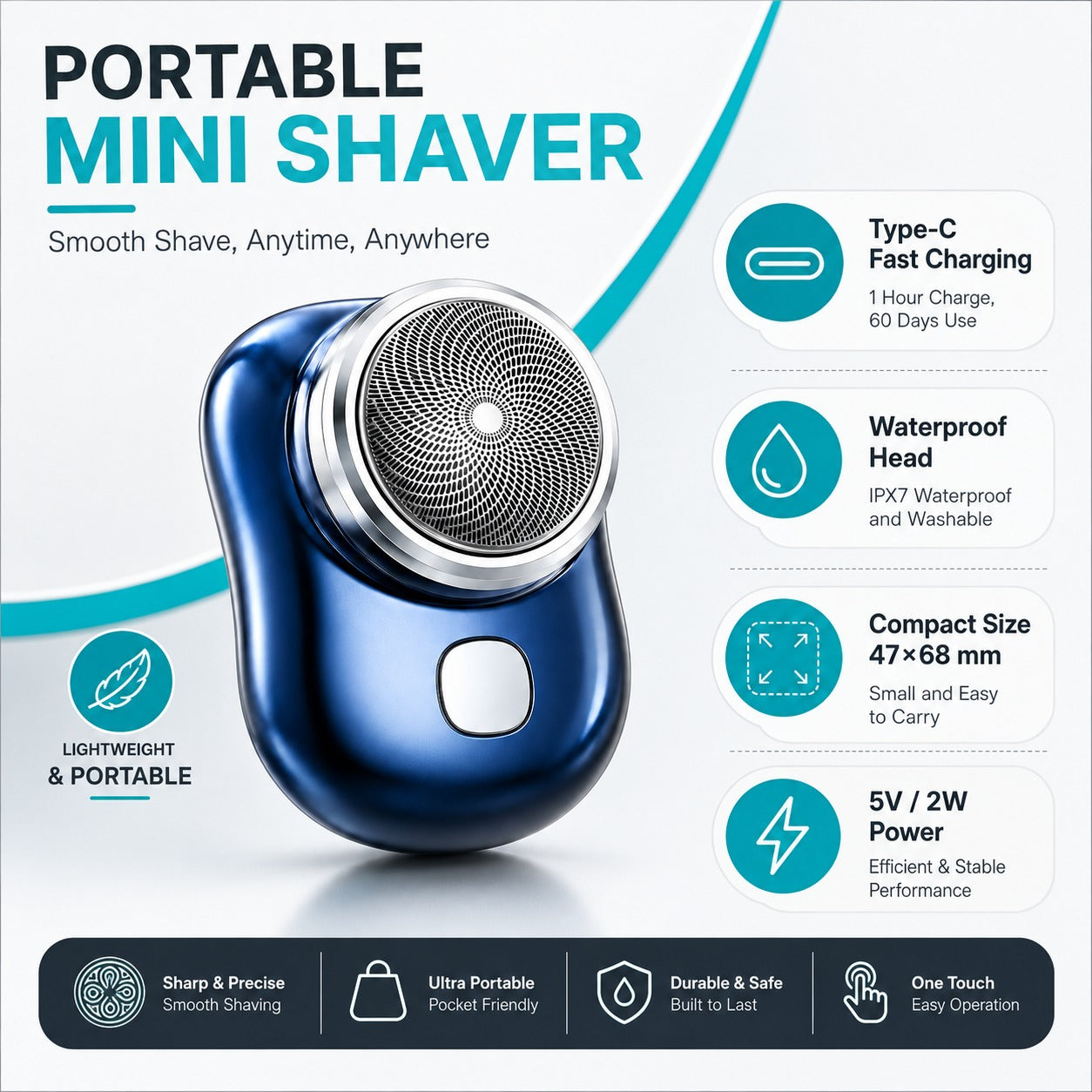 Mini Portable Electric Shaver