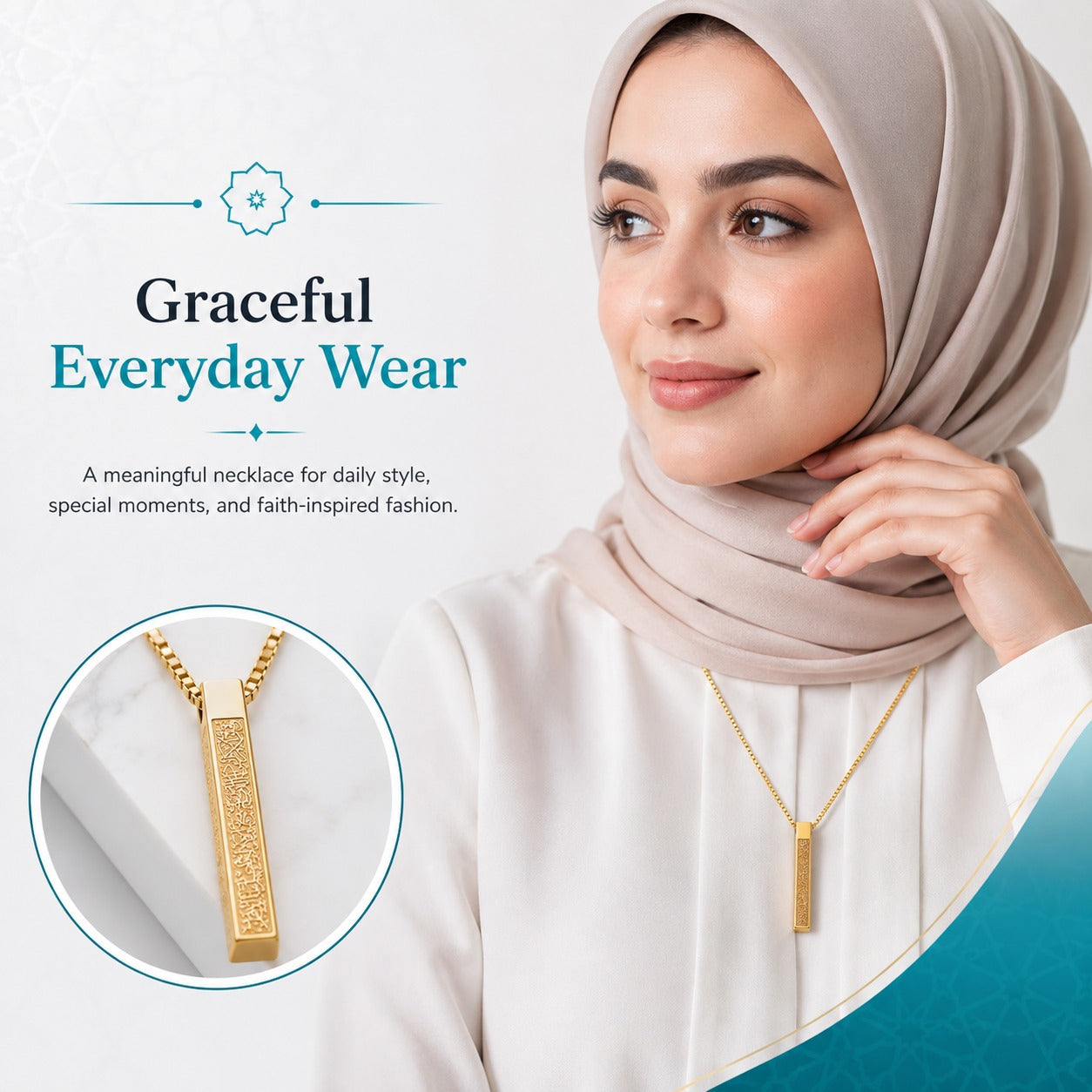 Ayatul Kursi Bar Necklace