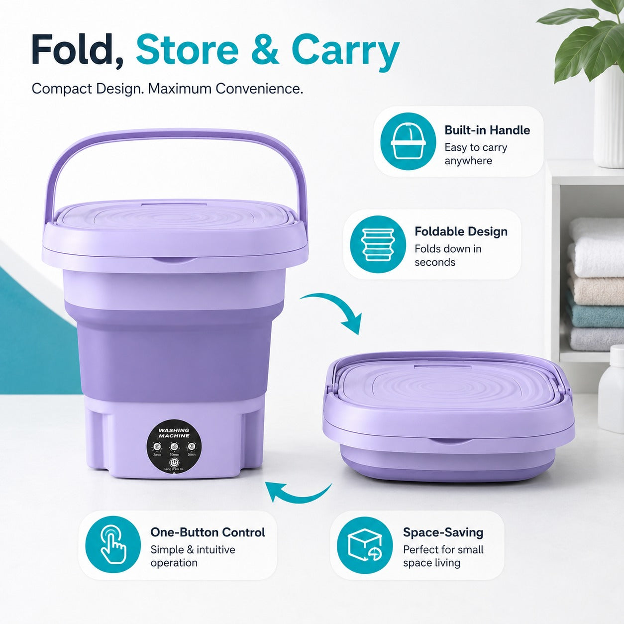 Foldable Mini Washing Machine