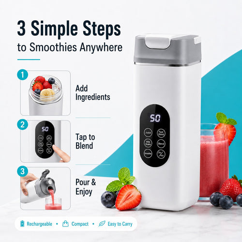 Portable Rechargeable Blender Bottle, 420ml