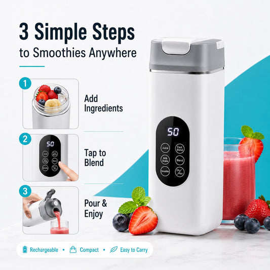Portable Rechargeable Blender Bottle, 420ml