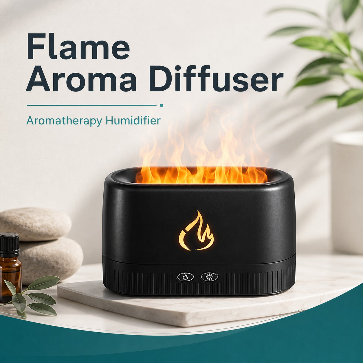 Flame Effect Aroma Humidifier