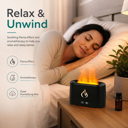 Flame Effect Aroma Humidifier