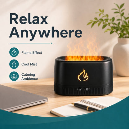 Flame Effect Aroma Humidifier
