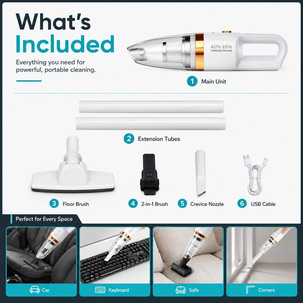 2-in-1 Car & Home Vacuum Kit