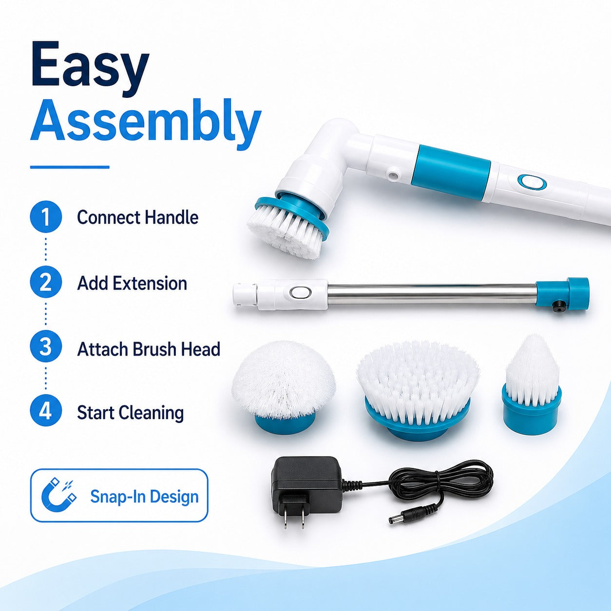 3-in-1 Electric Spin Scrubber