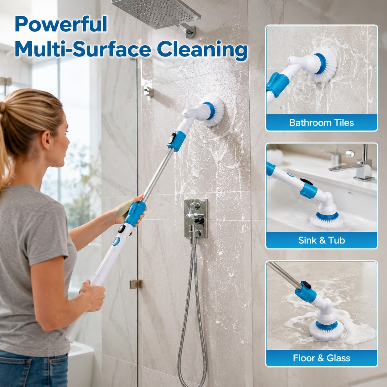 3-in-1 Electric Spin Scrubber