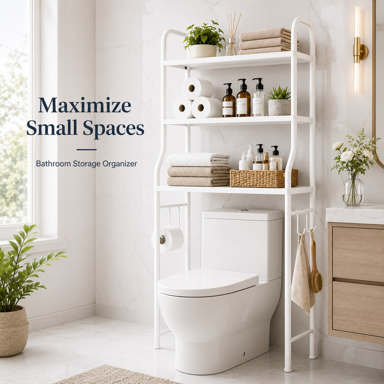 Toilet Storage Rack, 3 Tier